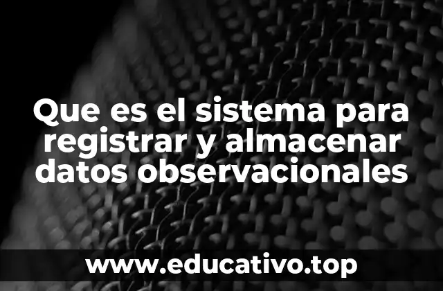 Que es el sistema para registrar y almacenar datos observacionales