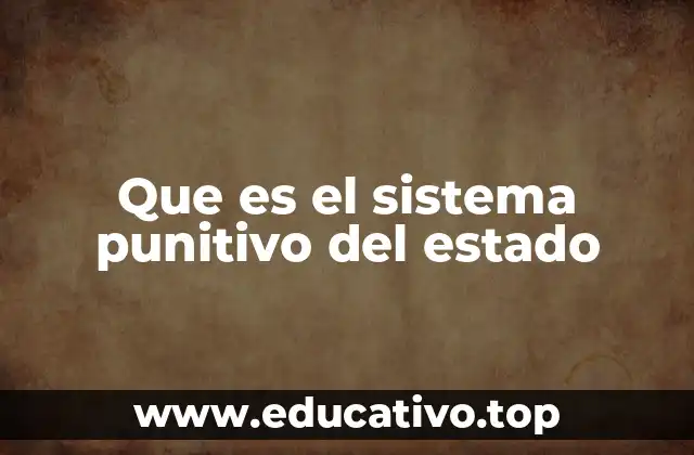 Que es el sistema punitivo del estado