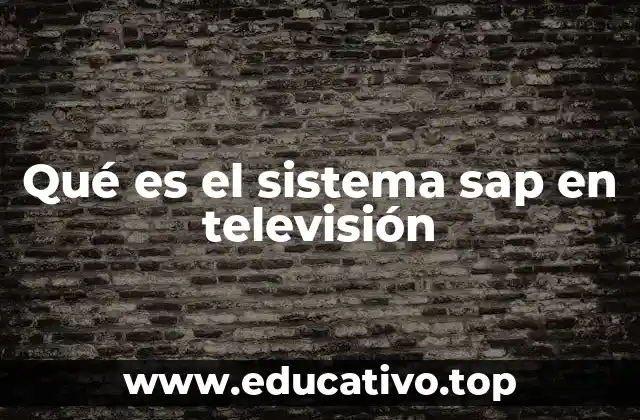 Qué es el sistema sap en televisión