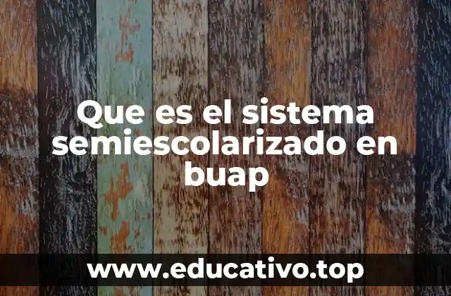 Que es el sistema semiescolarizado en buap