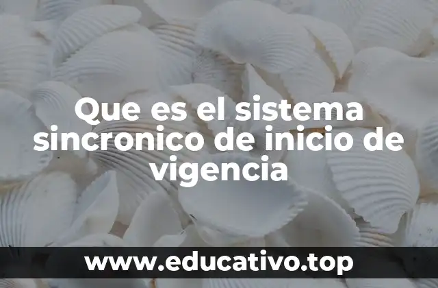 Que es el sistema sincronico de inicio de vigencia