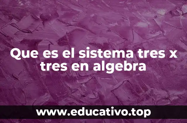 Que es el sistema tres x tres en algebra
