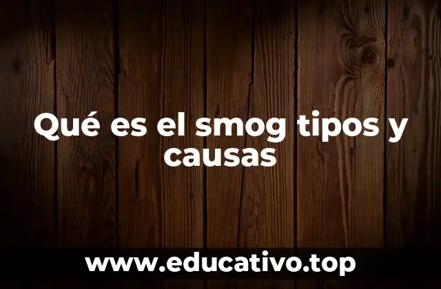 Qué es el smog tipos y causas