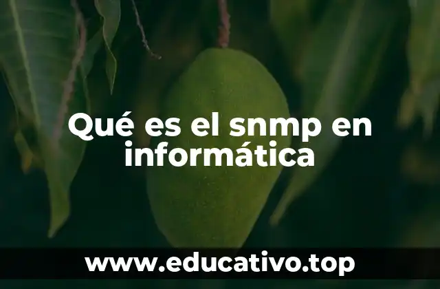 Qué es el snmp en informática