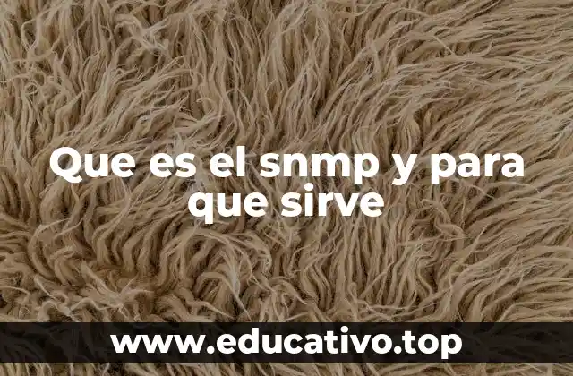 Que es el snmp y para que sirve