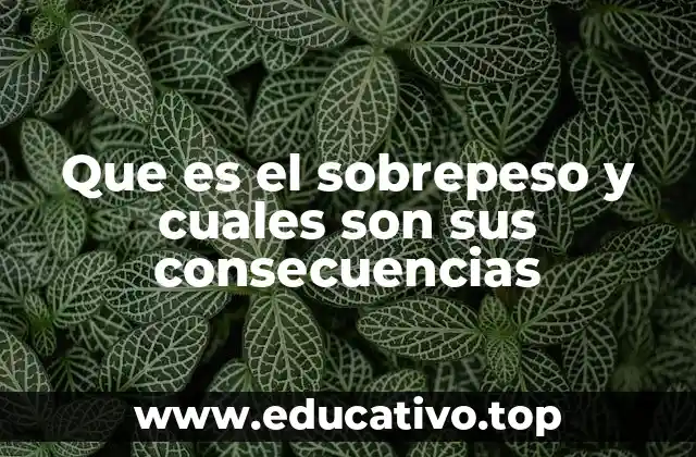 Que es el sobrepeso y cuales son sus consecuencias