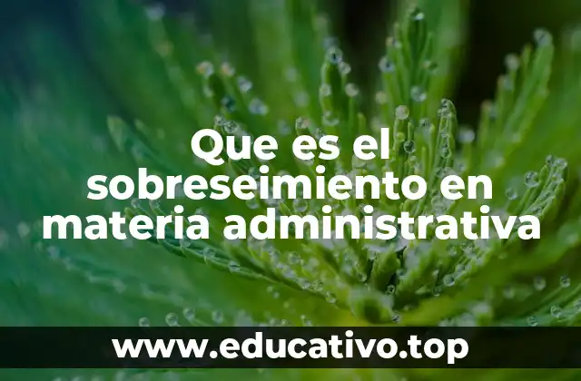 Que es el sobreseimiento en materia administrativa
