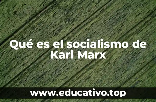 Qué es el socialismo de Karl Marx
