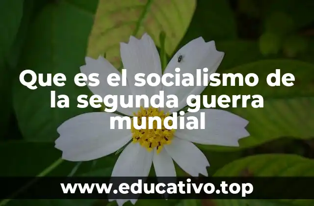 Que es el socialismo de la segunda guerra mundial