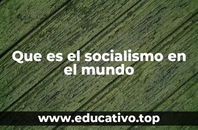 Que es el socialismo en el mundo