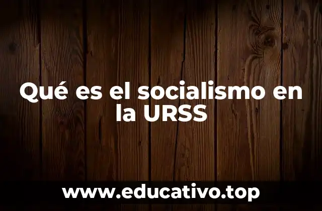 Qué es el socialismo en la URSS