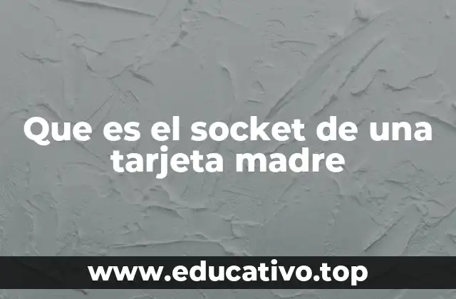 Que es el socket de una tarjeta madre