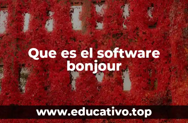 Que es el software bonjour