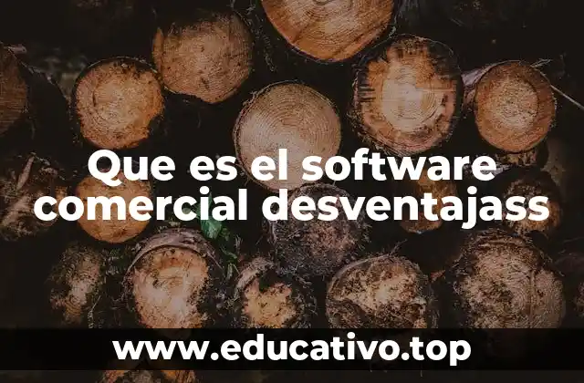 Que es el software comercial desventajass