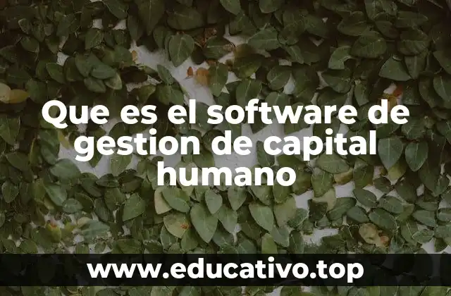 Que es el software de gestion de capital humano