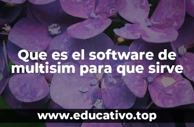 Que es el software de multisim para que sirve