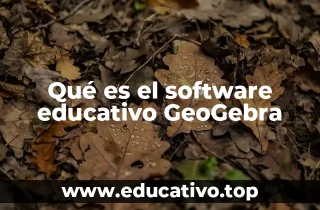 Qué es el software educativo GeoGebra