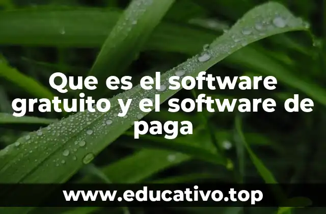 Que es el software gratuito y el software de paga