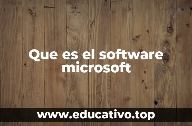 Que es el software microsoft