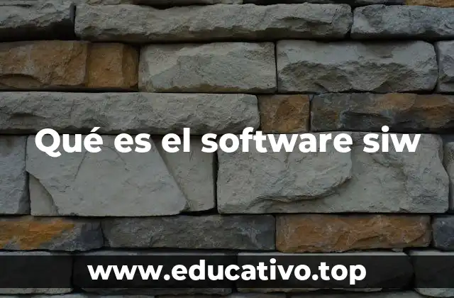 Qué es el software siw