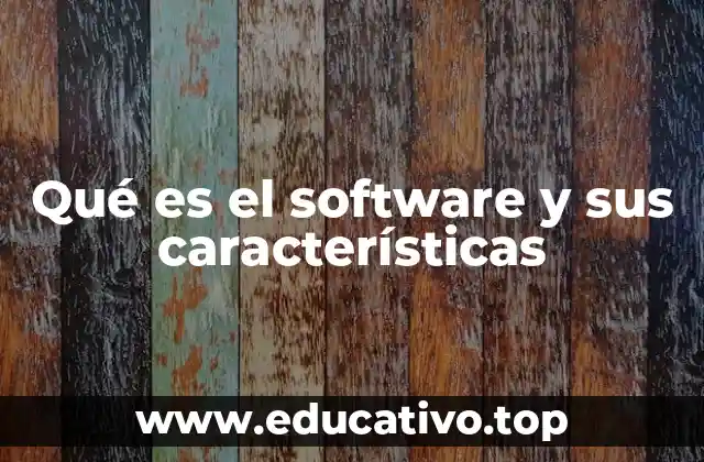 Qué es el software y sus características