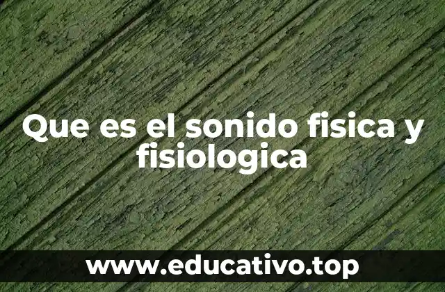 Que es el sonido fisica y fisiologica