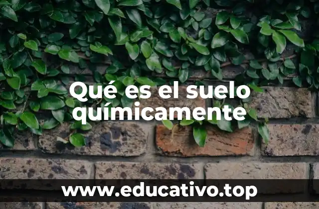 Qué es el suelo químicamente