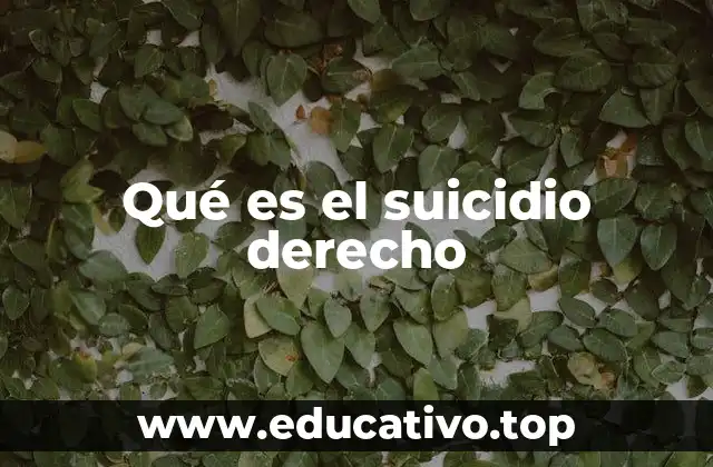 Qué es el suicidio derecho