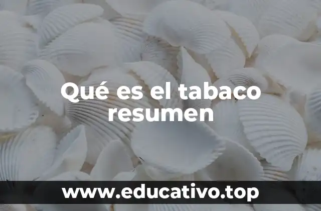 Qué es el tabaco resumen