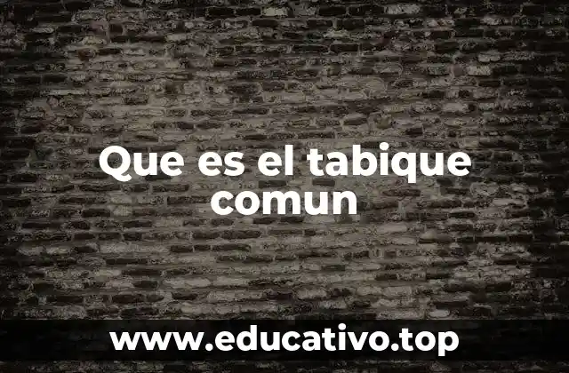 Que es el tabique comun