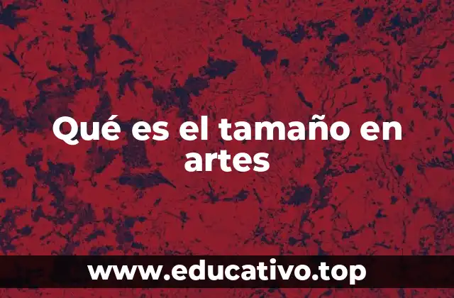 Qué es el tamaño en artes