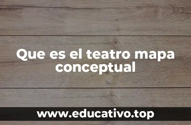 Que es el teatro mapa conceptual