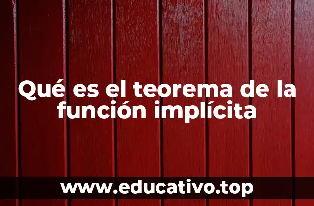 Qué es el teorema de la función implícita