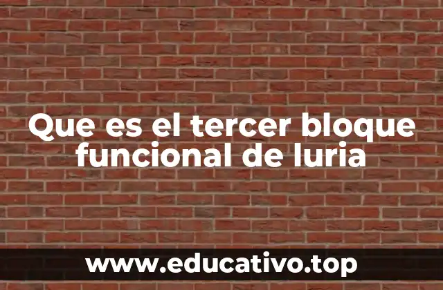 La importancia del tercer bloque en la psicología cognitiva