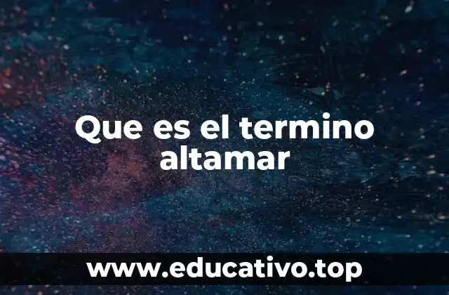 Que es el termino altamar
