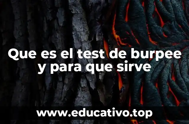 Que es el test de burpee y para que sirve