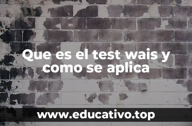 Que es el test wais y como se aplica