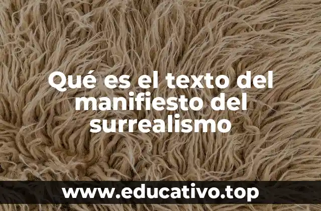 Qué es el texto del manifiesto del surrealismo