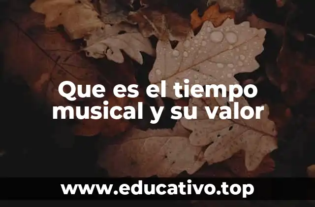 La base estructural de la música: el tiempo