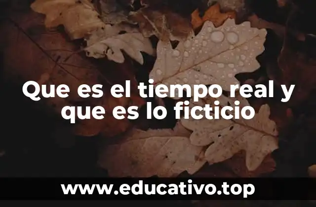 Que es el tiempo real y que es lo ficticio