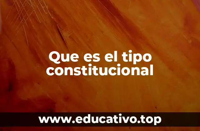 Que es el tipo constitucional