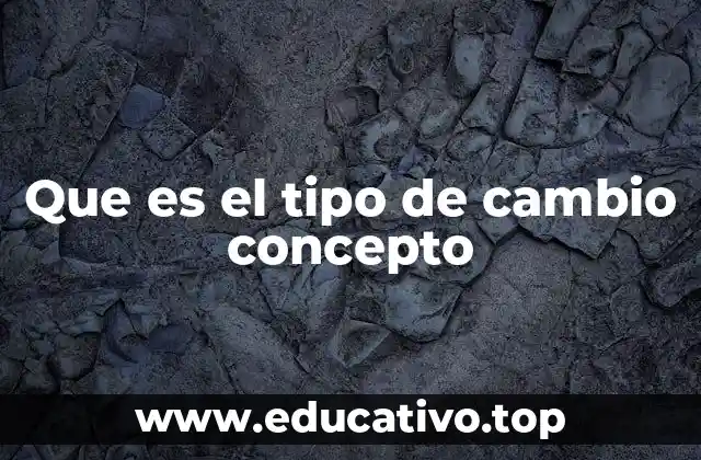 Que es el tipo de cambio concepto
