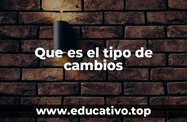 Que es el tipo de cambios