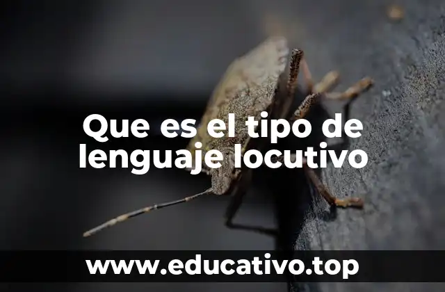 Que es el tipo de lenguaje locutivo