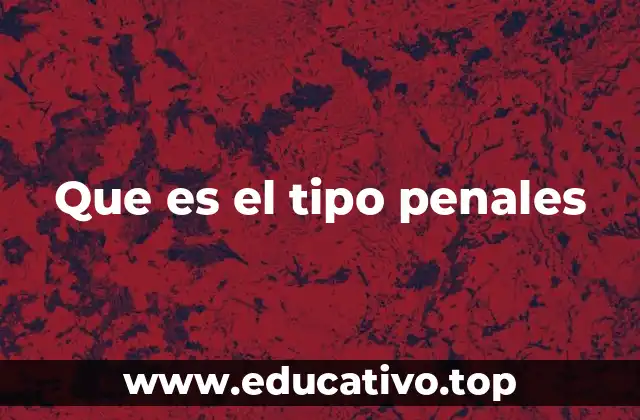 Que es el tipo penales