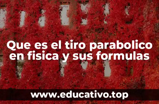 Que es el tiro parabolico en fisica y sus formulas