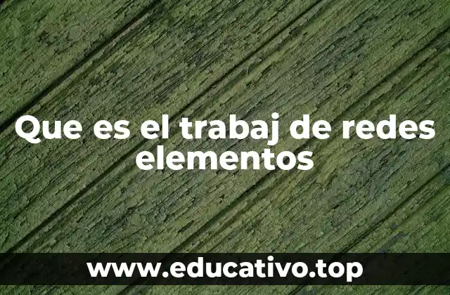 Que es el trabaj de redes elementos