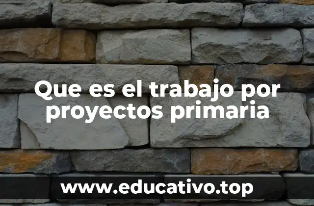 Que es el trabajo por proyectos primaria