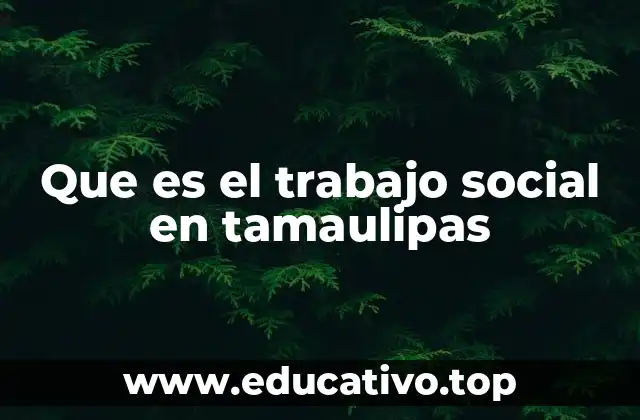 Que es el trabajo social en tamaulipas