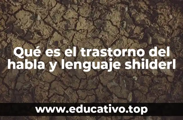 Qué es el trastorno del habla y lenguaje shilderl